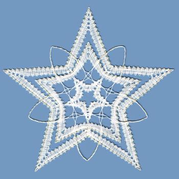 Preview: 626 Klöppelbrief Stern "Arcalis" für Weihnachtsbaumspitze